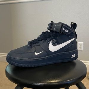 Drak blue Nike air force mids